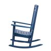 Poly Lumber Patio Rocking Chair - Navy Blue