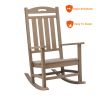 Poly Lumber Patio Rocking Chair - Weathered Wood