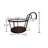 Hanging Railing Planters Flower Pot Holders Metal Planter Racks Fence Potted Stand Mounted Round Plant Baskets Container for Indoor Outdoor Use - Bron