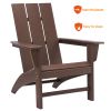 Poly Lumber Adirondack Chair Patio Chair Lawn Chair Outdoor Adirondack Chairs - MAHOGANY