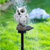 1pc Solar Resin Owl LED Light Stake; Outdoor Waterproof Path Light Owl Sculpture; Landscape Light For Courtyard Garden Lawn Pathway Decoration - Owl L