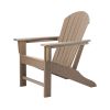 Poly Lumber Adirondack Chair Patio Chair Lawn Chair Outdoor Adirondack Chairs - WEATHERED WOOD