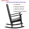 Poly Lumber Patio Rocking Chair - Black