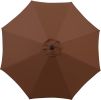 SR Patio Outdoor Market Umbrella with Aluminum Auto Tilt and Crank - Coffee