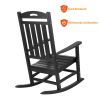 Poly Lumber Patio Rocking Chair - Black