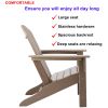 Poly Lumber Adirondack Chair Patio Chair Lawn Chair Outdoor Adirondack Chairs - WEATHERED WOOD