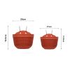 Flowerpot Fade-less Fall-resistant Ornamental Drain Hole Eco-friendly Plant Pot Plant Accessories - Red - M