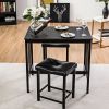 3 Pieces Bar Table Modern Counter Height Dining Set Table - As pic show - Style C