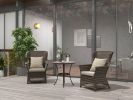 3 Pieces Outdoor Patio Wicker Furniture Set - 3pcs