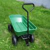 folding wagon  Poly Garden Dump Cart with Steel Frame and 10-in. Pneumatic Tires;  300-Pound Capacity - green