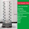 Home Garden Vertical Hydroponic Grow System Kit 7 Layers 56 Holes Aeroponics Twin Towers with Wheel for Strawberry Lettuce Herb - 7 Layers 56 Holes 2