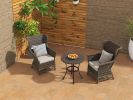 3 Pieces Outdoor Patio Wicker Furniture Set - 3pcs