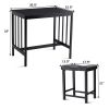 3 Pieces Bar Table Modern Counter Height Dining Set Table - As pic show - Style C