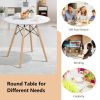 Classic Elegant Modern Simple Round Dining Table - White - 31.5 in