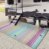 RV Outdoor Patio Rug for Camping Beach Mat Indoor Outdoor Play Mat 4*6 ft - as picture