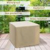 30 Inch 50000 BTU Square Propane Gas Fire Pit Table with Table Cover - Bronze