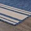 Home Decor Indoor/Outdoor Accent Rug Natural Stylish Classic Pattern Design - Navy - 1'10" X 3'0"