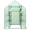 8 shelves Mini Walk In Greenhouse Outdoor Gardening Plant Green House - green