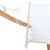 1-Person Hammock with Stand Set for Outside &amp; Inside; Indoor Outdoor Standalone; plywood+canvas - as Pic