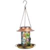 Solar Bird Feeder Decorative Hanging Bird Feeder Lantern Warm White Light Bird Feeder for Outdoor Garden Backyard - Colorful