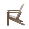 Poly Lumber Adirondack Chair Patio Chair Lawn Chair Outdoor Adirondack Chairs - WEATHERED WOOD