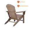 Poly Lumber Adirondack Chair Patio Chair Lawn Chair Outdoor Adirondack Chairs - WEATHERED WOOD