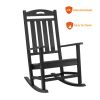 Poly Lumber Patio Rocking Chair - Black