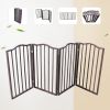 Pet Gate â€šÃ„Ã¬ Dog Gate for Doorways;  Stairs or House â€šÃ„Ã¬ Freestanding;  Folding ;  Dark brown; Arc Wooden - Dark brown