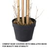 5-Feet Artificial Bamboo Silk Tree Indoor-Outdoor Decorative Planter - Bamboo