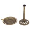 New Design Outdoor Garden Green Pedestal Bird Bath Feeder - Gold - bird