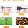 Solar String Lights Outdoor Waterproof Simulation Honey Bees Lamp Fairy Lights with 8 Lighting Decor for Garden Xmas Decorations - warmwhite - 5M20led