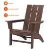 Poly Lumber Adirondack Chair Patio Chair Lawn Chair Outdoor Adirondack Chairs - MAHOGANY