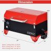 Outdoor Portable Tabletop Pellet Grill and Smoker with Digital Control System for BBQ - red