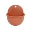 Wall Mounted Plant Pot Plastic Flowerpot Basket Planter Home Garden Decoration  - Tawny - L