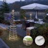 3/4/6FT Battery Lighted Spiral Christmas Trees/WARM - As Picture