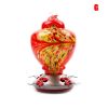 Hummingbird Feeder for Outdoors Hand Blown Colorful Glass Feeder with Ant Moat Gardening Supplies Bird Feeder Ant Proof - a