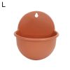 Wall Mounted Plant Pot Plastic Flowerpot Basket Planter Home Garden Decoration  - Tawny - L