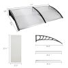 80"x 40" Outdoor Front Door Window Awning Patio Canopy Rain Cover UV Protected Eaves RT - Gray