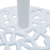 Umbrella Base White 26.5 lbs 18.9" Cast Iron - White