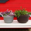 Flowerpot Fade-less Fall-resistant Ornamental Drain Hole Eco-friendly Plant Pot Plant Accessories - Grey - M