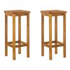 3 Piece Patio Dining Set Solid Wood Acacia - Brown