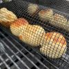 1PCS Rolling Grilling Basket - Round Stainless Steel BBQ Grill Mesh - 20cm