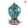 Hummingbird Feeder for Outdoors Hand Blown Colorful Glass Feeder with Ant Moat Gardening Supplies Bird Feeder Ant Proof - h