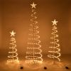 3/4/6FT Battery Lighted Spiral Christmas Trees/WARM - As Picture