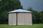 9.8 Ft. W x 9.8 Ft. D Aluminum Paito Gazebo with Polycarbonate Roof - Beige