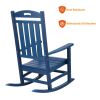 Poly Lumber Patio Rocking Chair - Navy Blue