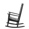 Poly Lumber Patio Rocking Chair - Black