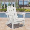 Folding Adirondack Chair Outdoor; Poly Lumber Weather Resistant Patio Chairs for Garden; Deck; Backyard; Lawn Furniture; Easy Maintenance & Classic Ad