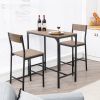 3 Pieces Bar Table Modern Counter Height Dining Set Table - As pic show - Style B