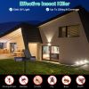 Solar Powered Bug Zapper LED Mosquito Killer Lamp Electronic Pest Control  - Black